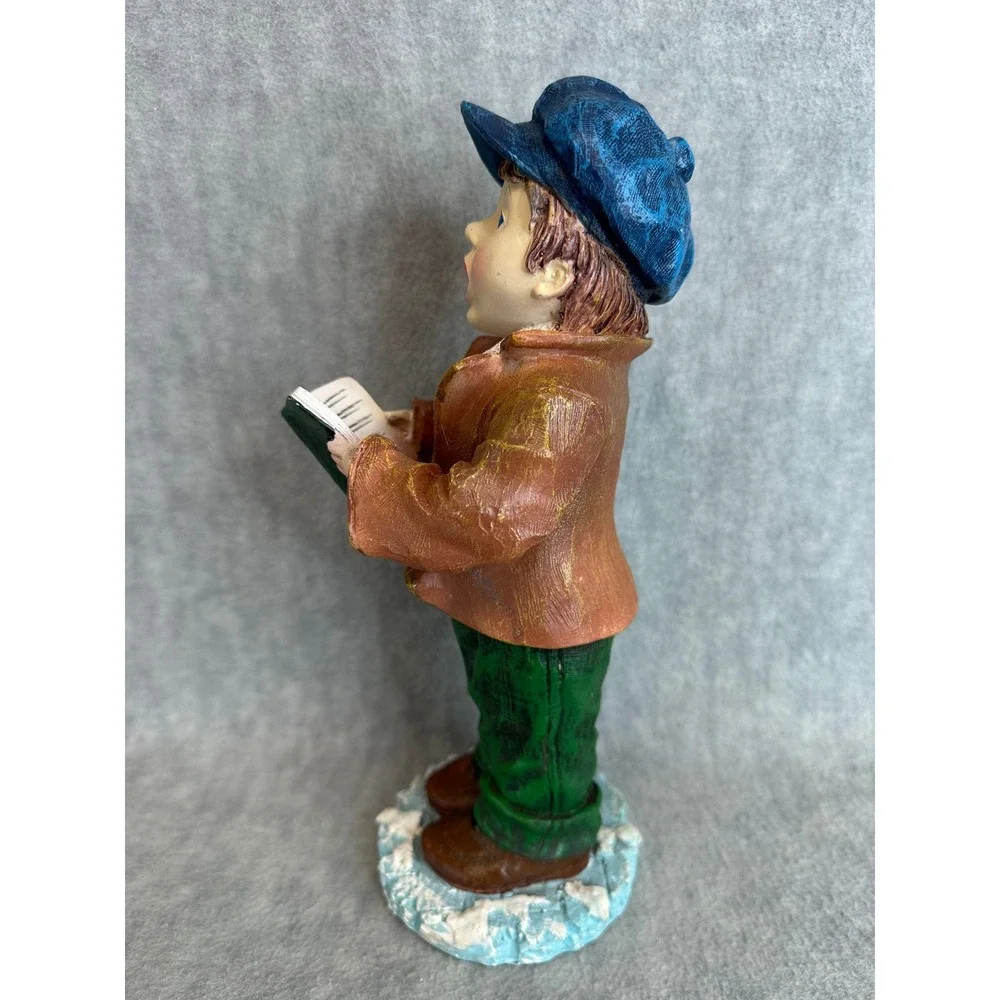 Vintage Caroler Boy Figurine with Music Book Christmas Holiday Decor‎ Caroling